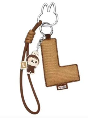 Pop Mart MONSTERS LABUBU Pin for Love Keychain Pendant, LETTER L Bag Charm, NEW